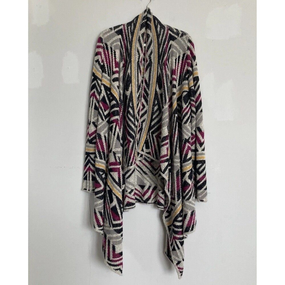 Lucky Brand Cardigan Knit Sweater XL Aztec Southwest Boho